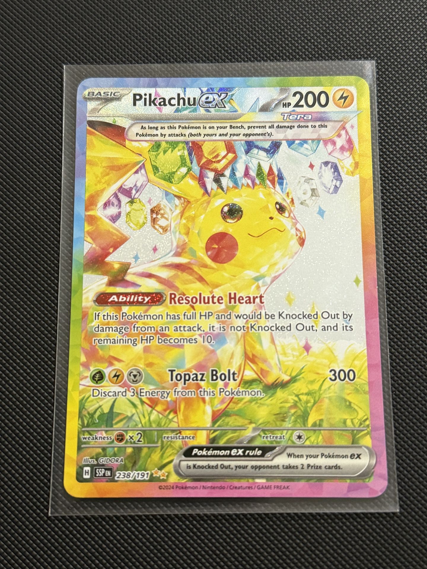 Pikachu EX SIR 238/191 Pokemon Surging Sparks