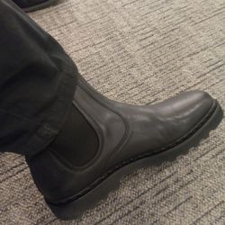 Allsaints Boots Leather Black In Box Unworn Flawless Condition