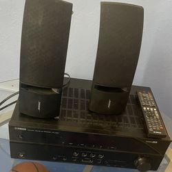 Yamaha Receiver With Bose Speakers And Remote Control