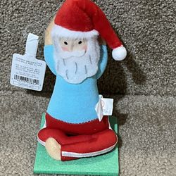 Fabric Yoga Santa Christmas Tree Ornament Wondershop