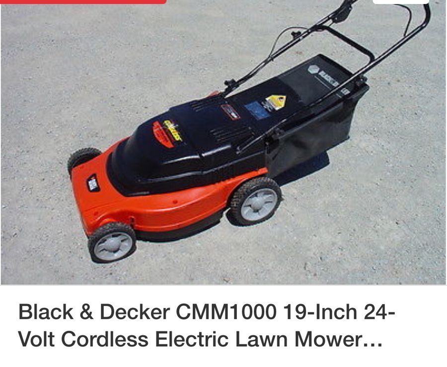 Black & Decker CMM1200 24 Volt Battery Cordless Lawn Mower for Sale in  Tampa, FL - OfferUp