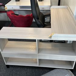 Light gray office desk