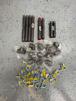 3/4” Black Steel Pipe Nipples, Elbows, tee, eye bolts