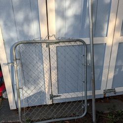 3' X 4' Chain Link Fence Gate with Post