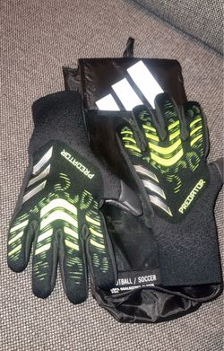 adidas Predator GL Pro Goalkeeper Gloves Black/Yellow/Silver size 5