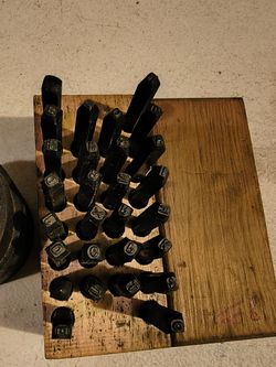 Young bross steel stamp works letters and numbers set tools