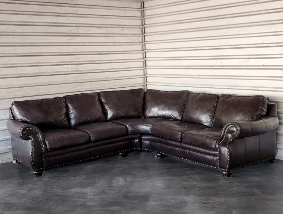 100% Real Leather Sectional