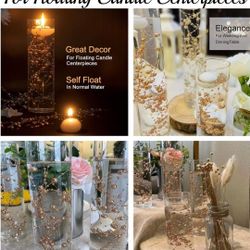 Cylinders And Pearl Strings for Centerpieces 