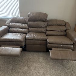 Reclining Leather Couch And Love Seat
