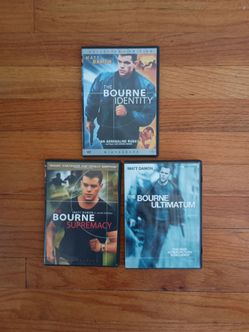 The Bourne Identity Supremacy Ultimatum Matt Damon 3 DVD Set/ Bundle