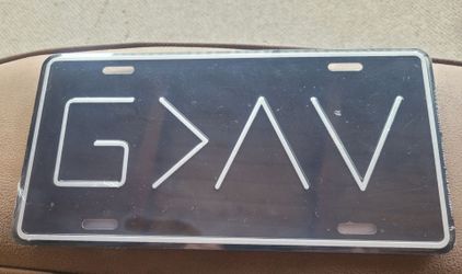 God is Greater License Plate