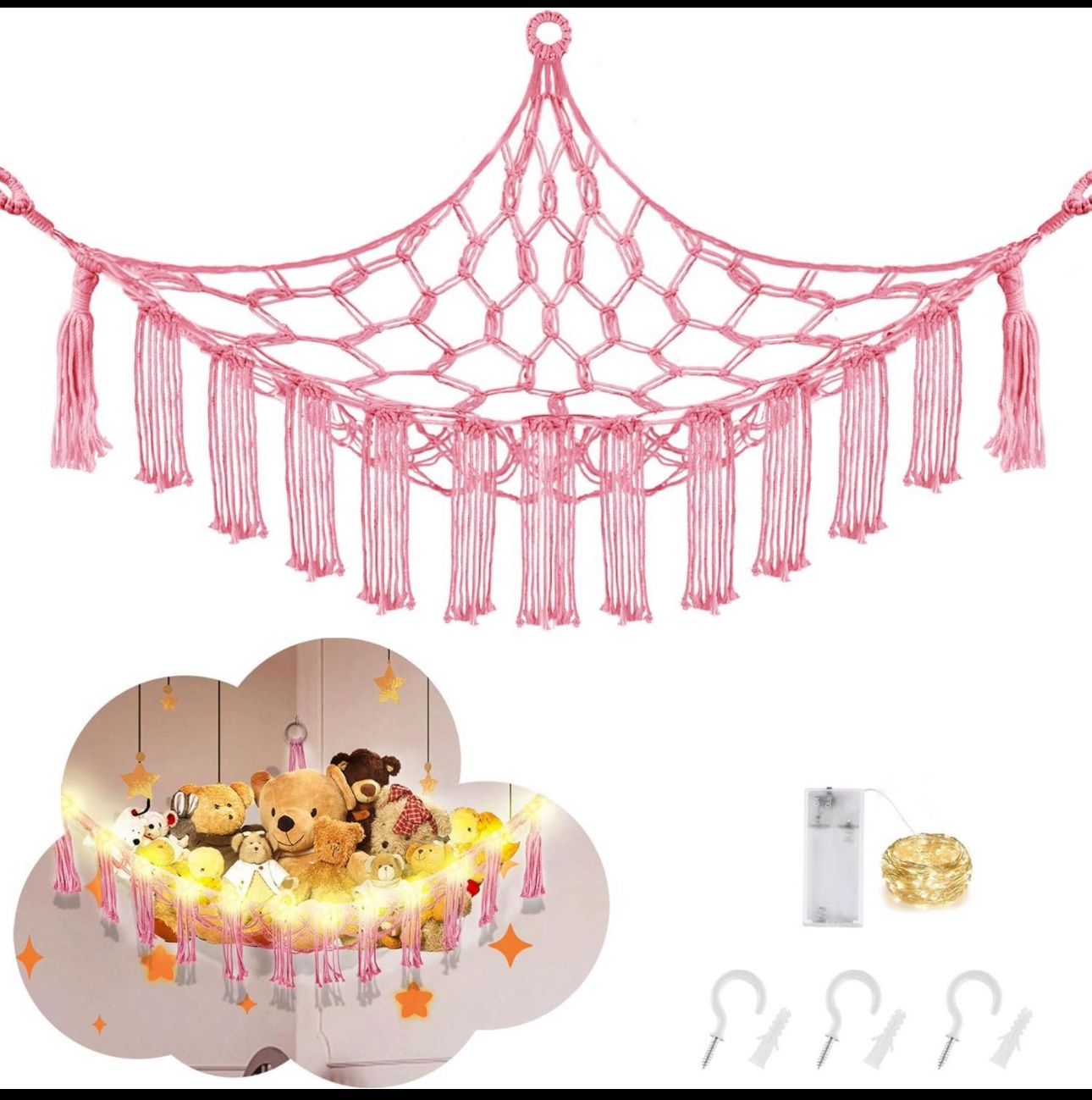 Stuffed Animal Hammock with LED Light