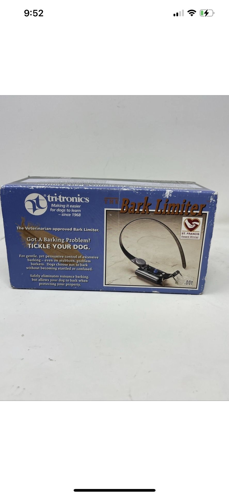New Vintage Tri Tronics Bark Limiter Collar Bark Powered 1998