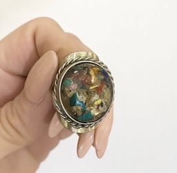 Adjustable Vintage Multi-Stone Moroccan Dome Ring