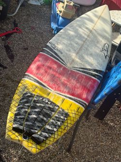 5'10 graham smith jordy rip fish hard top surfboard