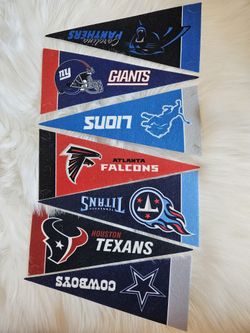 NFL Flags Cowboys Giants Titans Lions Texans Falcons Panthers