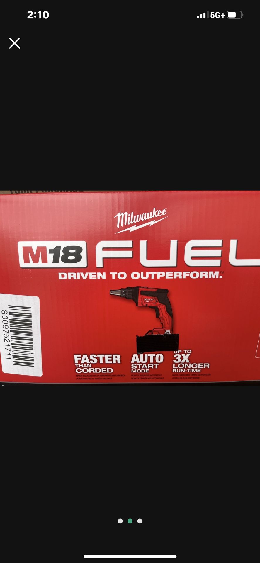 MILWAUKEE M18 FUEL DRYWAL OUT THE BOX NEVER USED (( Tool Only ))