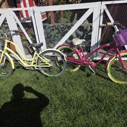 2 Beach Cruiser Bikes $25