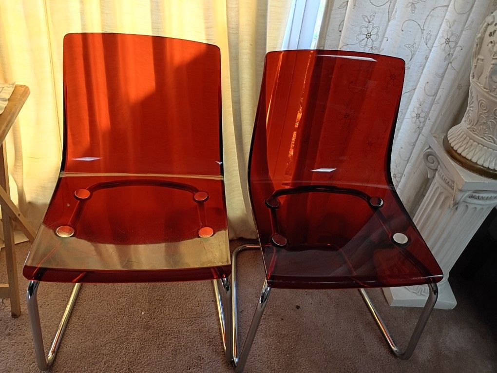 Acrylic Cranberry Chairs