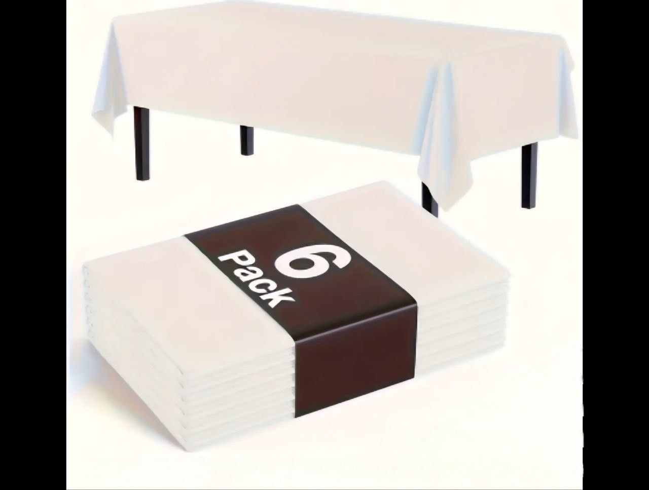 Halloween, Chrismas, 6pcs Square Disposable Vinyl Tablecloths - Reusable, Leak-Proof, Wrinkle-Resistant Table Covers for Parties, Weddings, Birthdays,