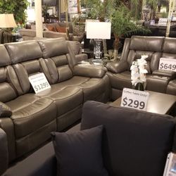 🔥 Brand New Manual Reclining Sofa + Loveseat 2PCs Livingroom Set