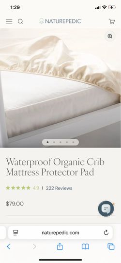 Naturepedic waterproof organic crib mattress protector
