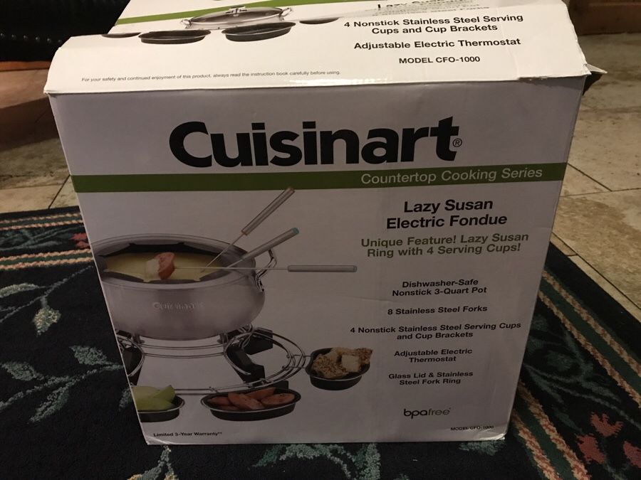 Cuisinart Lazy Susan electric fondue machine brand new!!