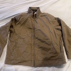 TOMMY HILFIGER MENS LOGAN JACKET BROWN COTTON MENS XL