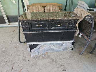 2 drawer cabinets with granite tops