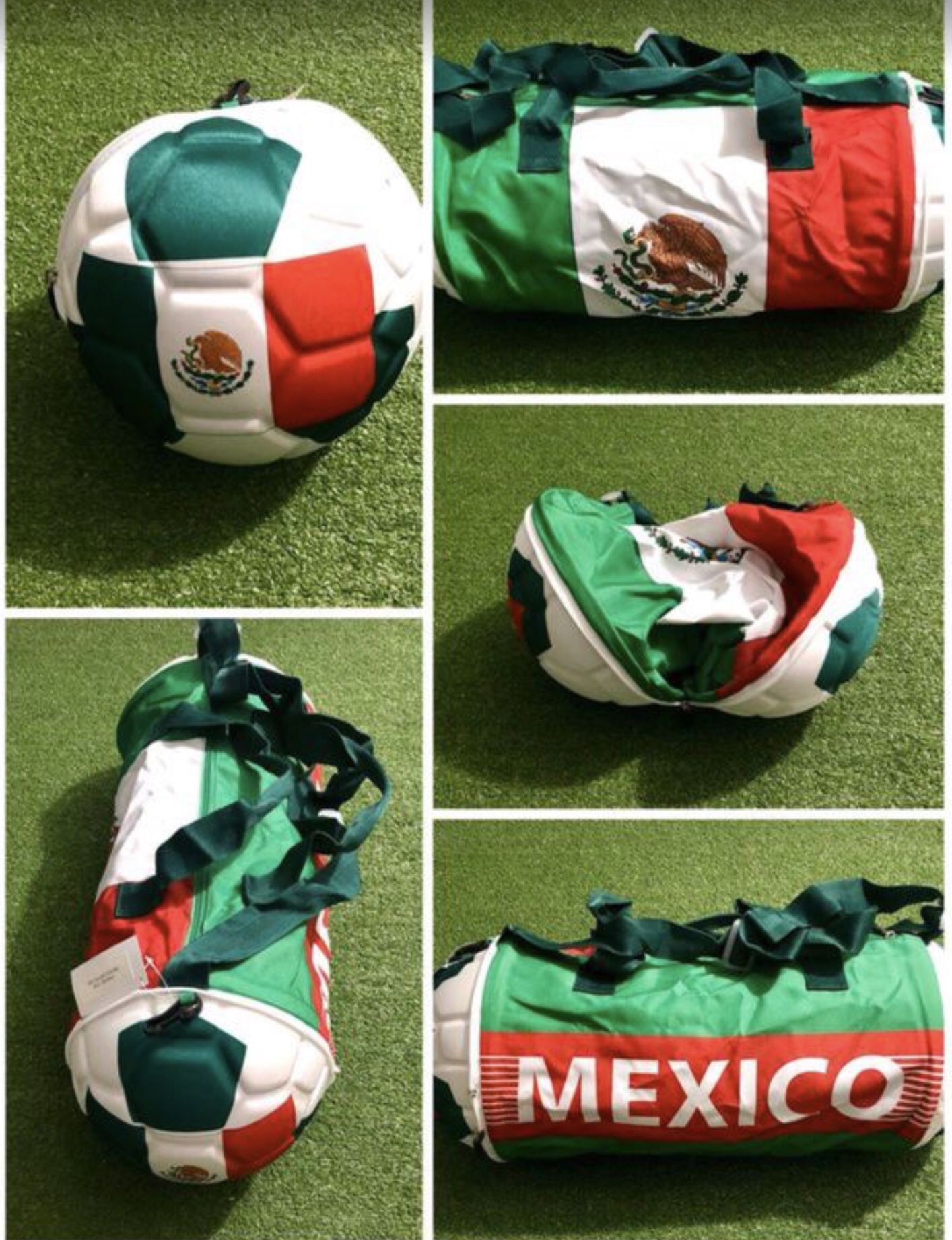 Mexico soccer duffle bag ball.New