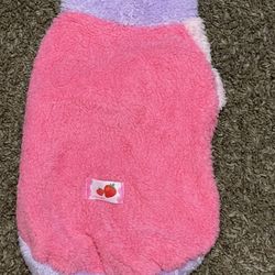 Medium Pink And Purple Dog Fleece Sweater