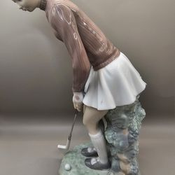 Lladro, 4851, Woman Golfer, Retired, Like New