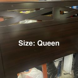 Queen Bed Headboard, Footboard, And Rails. 