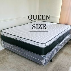 NEW QUEEN-SIZE PILLOW TOP MATTRESS & BOX SPRING ‐ 2PC