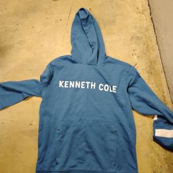 Kenneth Cole Hoodie Blue And White 