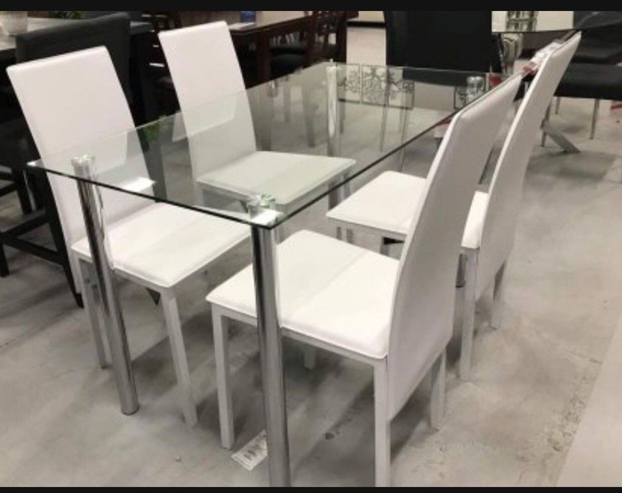 Glass Top Ashley 5 Piece Dining Set | Dining Room | Kitchen ✨ Brand New ✨ On Sale 📣