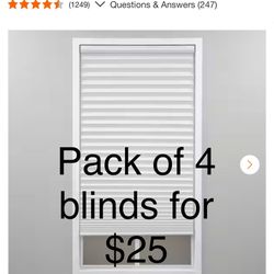 StyleWell White Cordless Light Filtering Polyester Pleated Shades - 24.5 in. W x 48 in. L