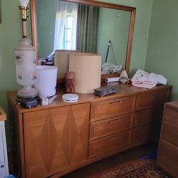 Mid-century Dresser And Night Stands