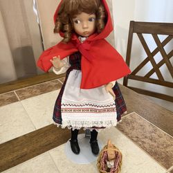 Vtg Little Red Riding Hood Porcelain Doll