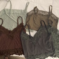 Tank Top With Lace Accent 