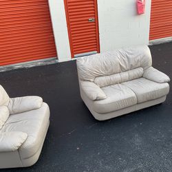 3 Set Of Leather Couches 