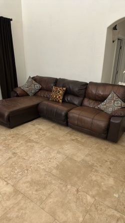 leather sofa longer 3 pc