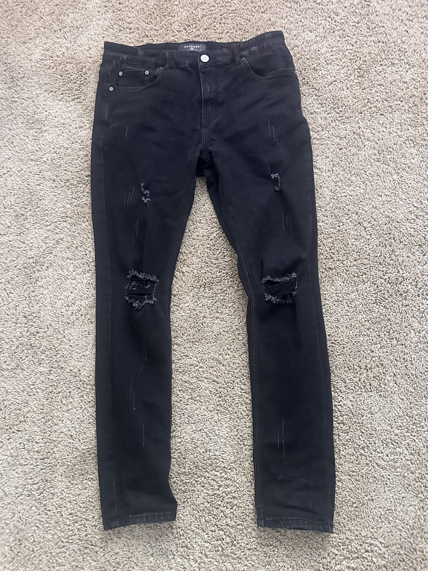 Black Serenade Distressed Jeans