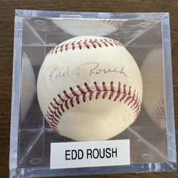 Edd Roush Autographed Baseball