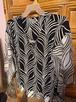 Ladies Lace-Up V Neck