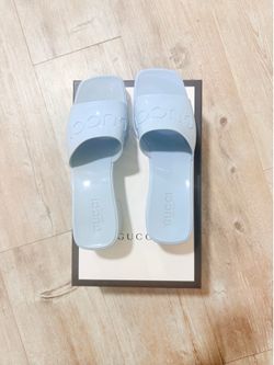 Gucci Women’s Rubber Platform Slide Sandals (Size 37 or 7-7.5 US)