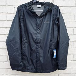 New Columbia Women's Timber Pointe 3.0 Waterproof Black Hooded Jacket XL