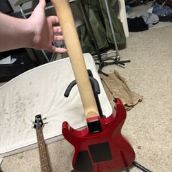 Used 2024 Jackson JS34Q Dinky red tiger stripe Solid Body Electric Guitar