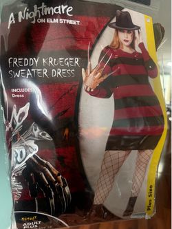 Women’s XL Fredy Krueger Halloween Costume