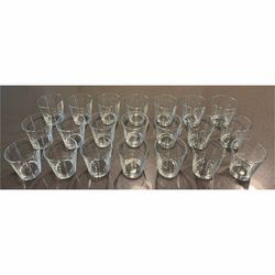 (Set of 21) 6 oz Mini Clear Glasses
